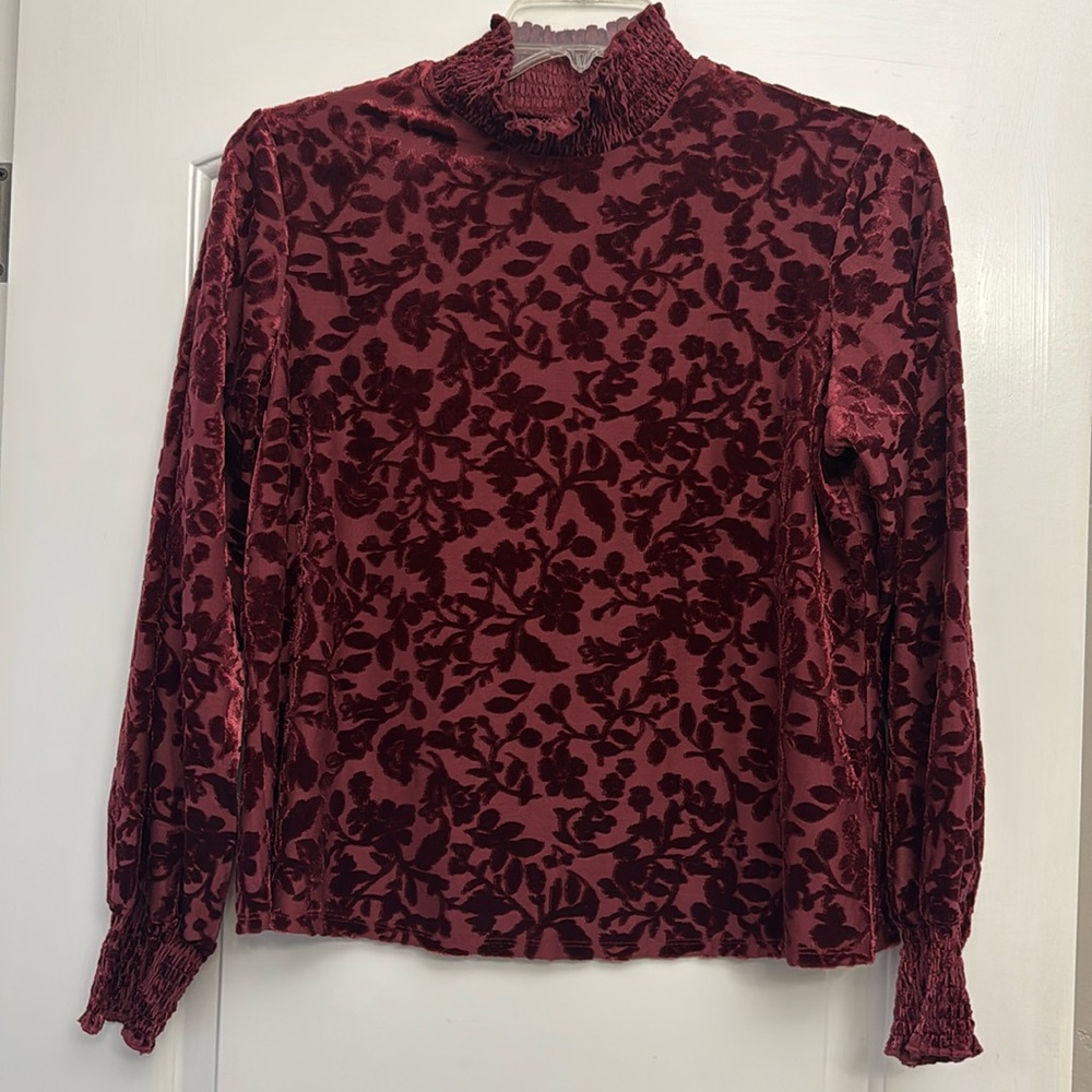 Maurice’s flocked velvet Floral Top